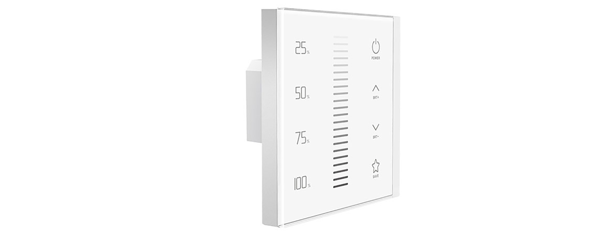 EX1S  RF 2.4GHz, DMX512 Dimming Capacitive Touch Panel, 100-240Vac input, sync/Zone control function,IP44.